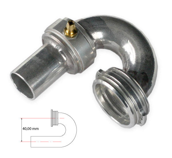.46 Header Kit, 180 degree (wrap around) Water Cooled Polished with Se ...