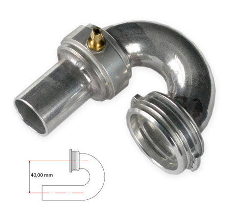 .46 Header Kit, 180 degree (wrap around) Water Cooled Polished with Seal